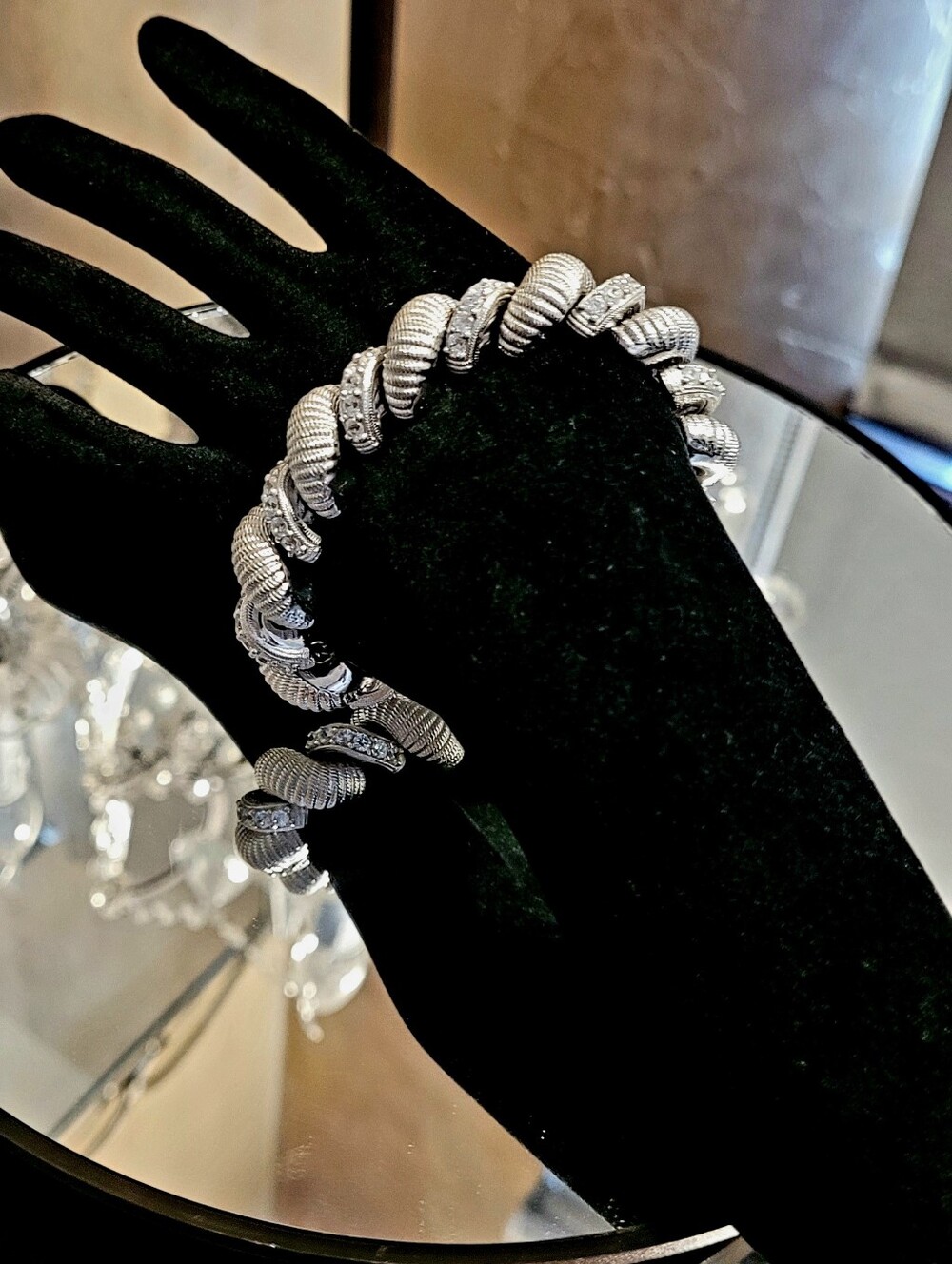Judith Ripka Sterling Silver Diamonique San Marco Bracelet. Size 7. New - Picture 3 of 15